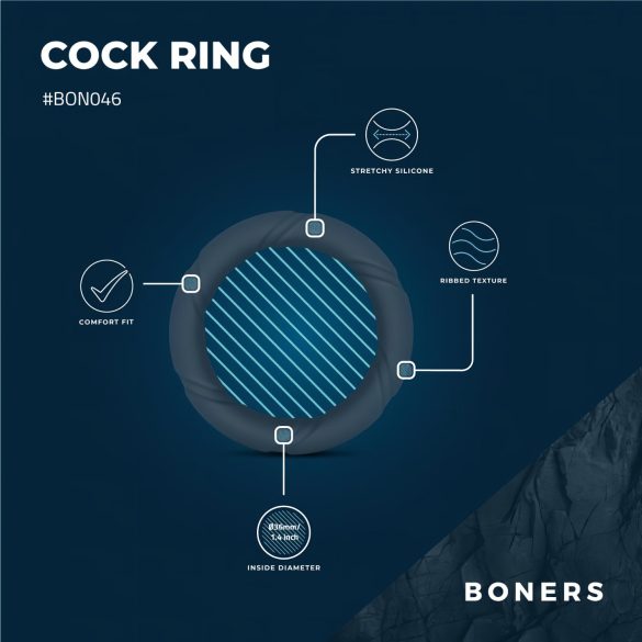 Boners Ergo - Silikon Penisring (Grau)