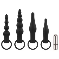   Easytoys - Wiederaufladbares Analvibratorset - 4-teilig (schwarz)