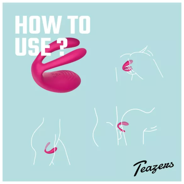 Teazers - 3-Motoren Paarvibrator (Pink)