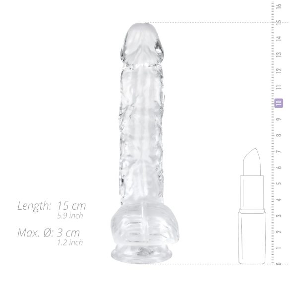 EasyToys - Hoden Dildo - 13,5cm (transparent)