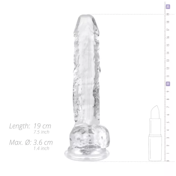 EasyToys - Hoden-Dildo - 17cm (transparent)