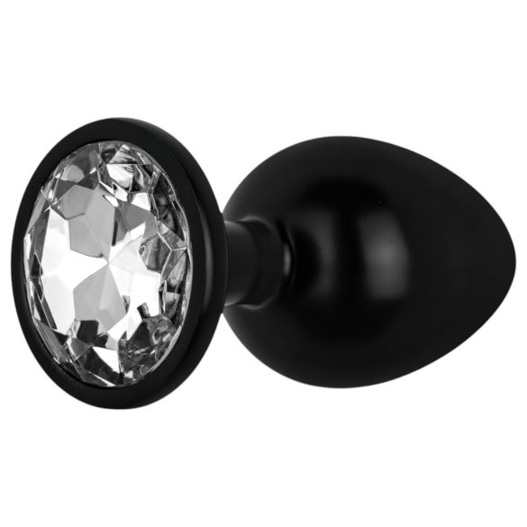 Easytoys Anal Collection - Anal Plug mit Schmuckstein - L (Schwarz)