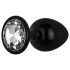 Easytoys Anal Collection - Anal Plug mit Schmuckstein - L (Schwarz)
