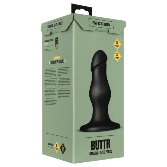 BUTTR FIM-92 - Saugnapf Anal-Dildo (schwarz)