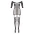 Christine - Transparenter Netz-Overall - (Schwarz) - XS-XL