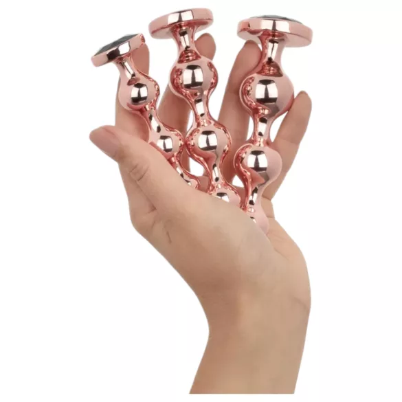 Rosy Gold - Analdildo-Set (roségold)