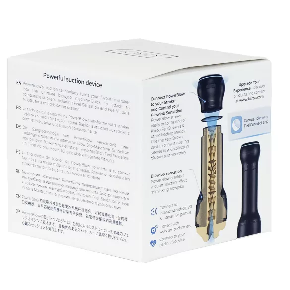 Kiiroo PowerBlow - Masturbator mit Saug- und Smart-Zubehör (schwarz)