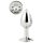 Funkelnde Liebe - Analplug (Silber)