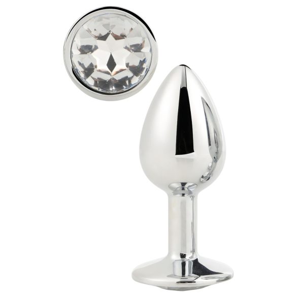 Funkelnde Liebe - Analplug (Silber)