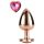 Gleaming Love - Aluminium Anaplug mit Herzstein (Roségold)