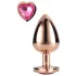 Gleaming Love Aluminium-Analplug mit Herzstein (Roségold)