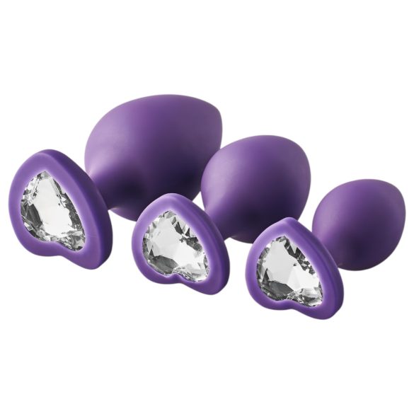 Flirts Anales Trainingskit - 3er Set Anal-Plugs - Lila