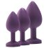 Flirts Anales Trainingskit - 3er Set Anal-Plugs - Lila