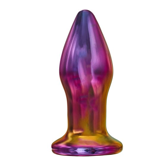 Glamour Glass - konische, funkgesteuerte, Glas Anal Vibrator (farbig)