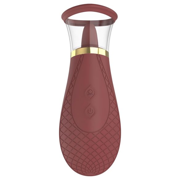 Dreamtoys Roxy - Saug- und Leck-Vibrator (Bordeaux)