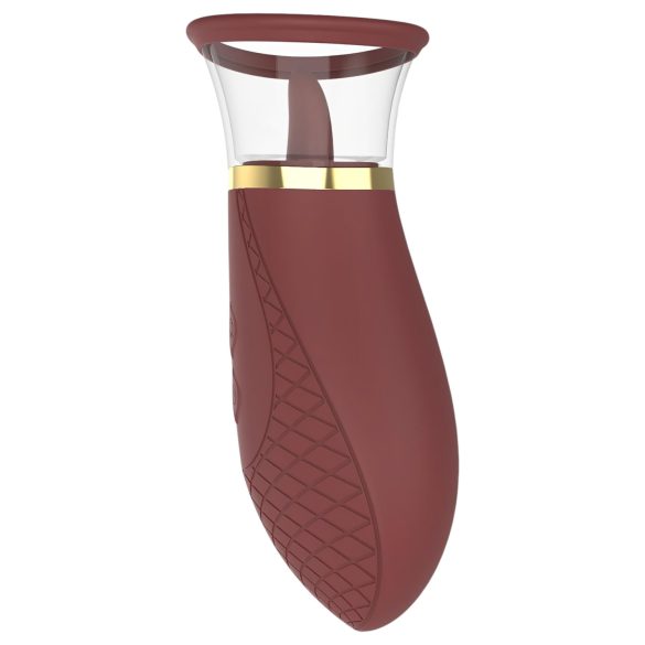 Dreamtoys Roxy - Saug- und Leck-Vibrator (Bordeaux)