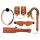 Blaze Elite - 5-teiliges BDSM-Set (Cognac)