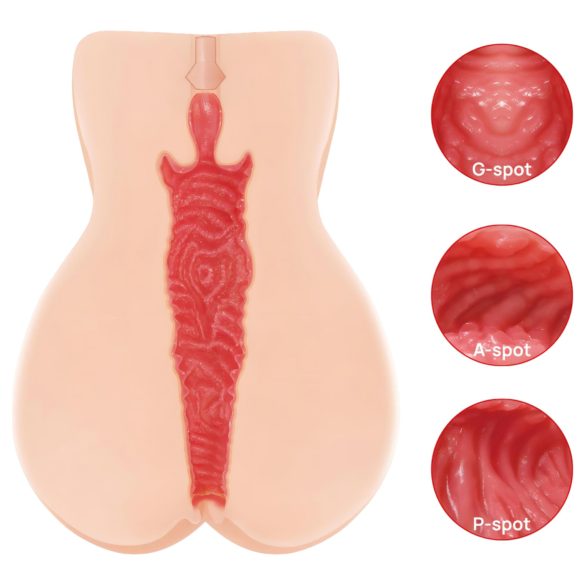 Kokos Onahole 004 - Doppel-Masturbator aus Natur-Material