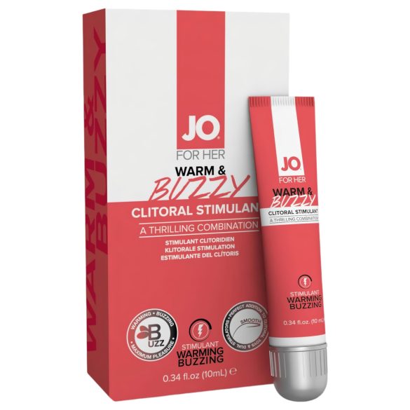JO WARM & BUZZY - Kitzler-Gel für prickelnde Momente (10ml)