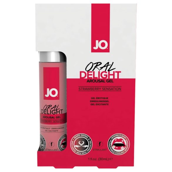 System JO Oral Delight - kühlendes, essbares Gleitmittel - Erdbeere (30ml)