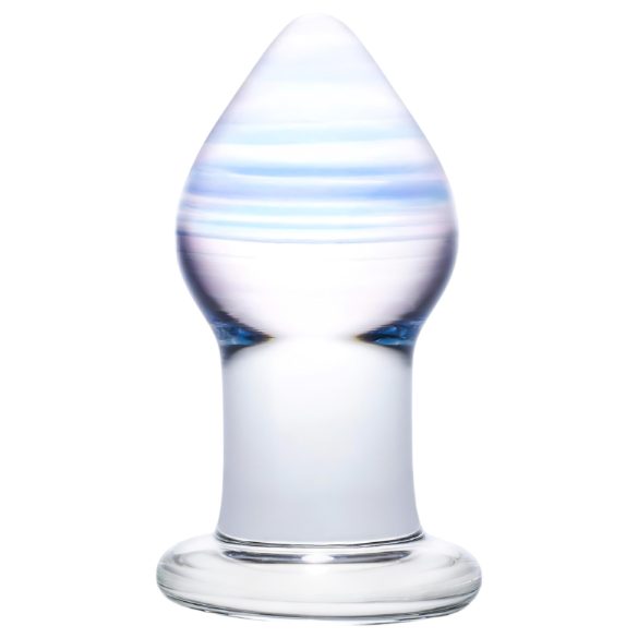 GLAS Amethyst Rain - Glas Analplug (transparent lila)