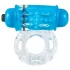 Screaming Color Pop - vibrierender Penisring (transparent-blau)