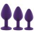 Rianne - 3-teiliges Silikon Anal-Plug-Set (Lila)