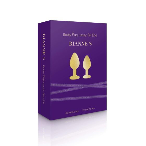 Rianne - Luxus 2-Messeteil Anal Plug Set (Gold)