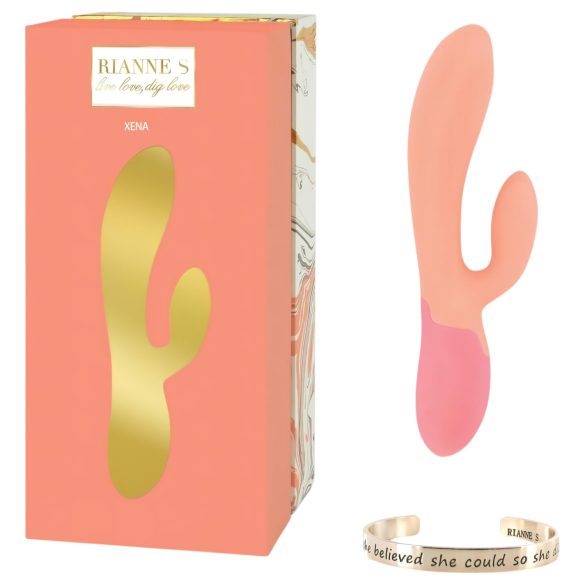 Rianne Essential Xena - Akku-Heiz-Vibrator (Pfirsich-Korall)