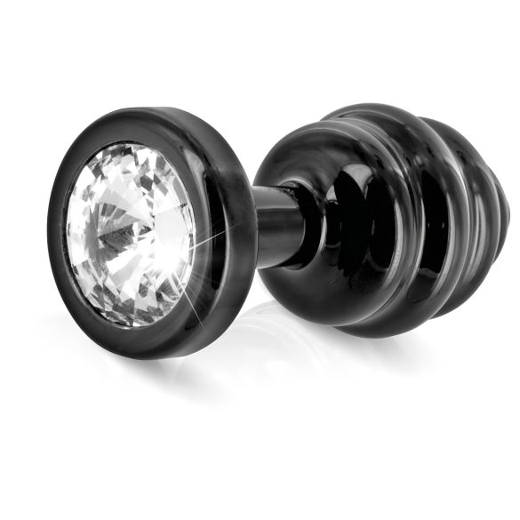 DIOGOL Anni - gerippter Analplug - Schwarz - (3 cm)