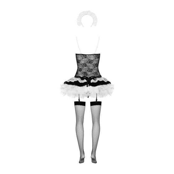 Obsessive Hausmädchen - Französisches Dienstmädchen Kostüm-Set (5-teilig) - L/XL