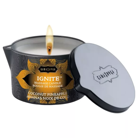 Kama Sutra - vegane Massagekerze - Kokos-Ananas (170g)