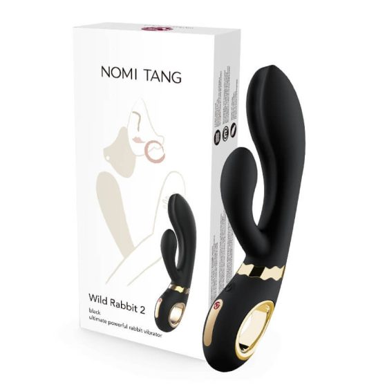 Nomi Tang Wild Rabbit 2 - akkubetriebener, klitoraler G-Punkt Vibrator (schwarz)