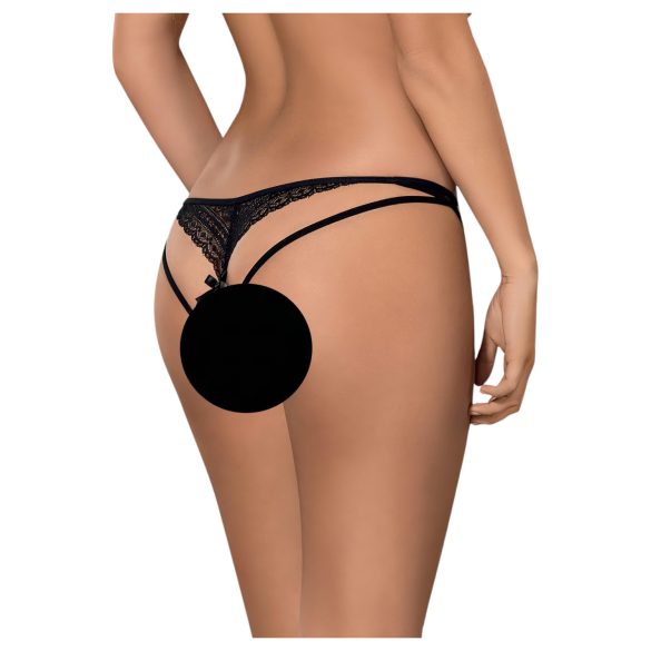 Obsessive Picantina - Doppelriemen Damen-Slip (Schwarz)