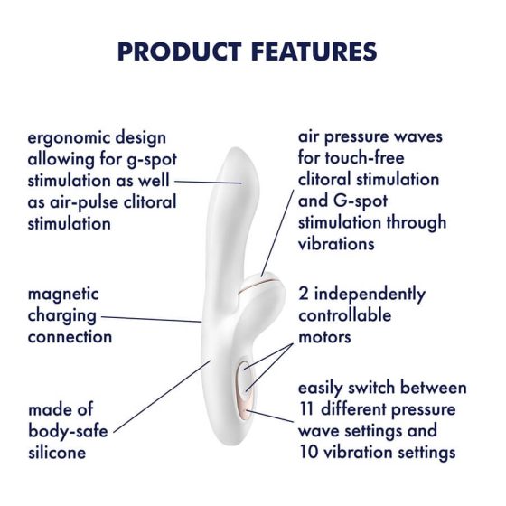 Satisfyer Pro+ G-Punkt - Klitorisstimulator und G-Punkt-Vibrator (weiß)