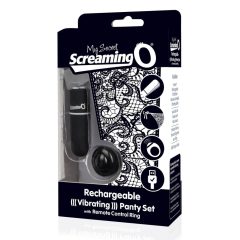   Screaming O MySecret - Akku, radioaktiv, vibrierender Tanga - Schwarz (S-L)