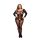 Baci Plus Size Muster Catsuit Schwarz Langarm (XL-XXL)