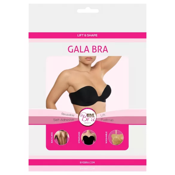 Bye Bra Gala A - versteckter Push-up BH (schwarz)