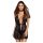 Obsessive Alluria - Spitzenmantel und String (Schwarz)
