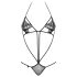 Obsessive Luiza - Tulpen-Spitzenbody - Schwarz (S/M)