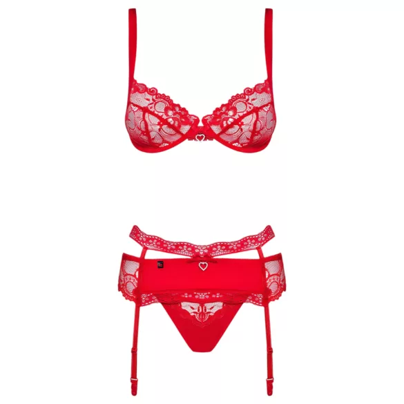 Obsessive Heartina - Dessous-Set (Rot)