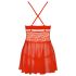 Obsessive 838-BAB-3 - Pikantes Spitzen-Babydoll und String (Rot)