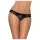 Obsessive Miamor - Steinverzierte, offene Damen-Spitzenstring (schwarz) - L/XL