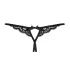 Obsessive 831-THC-1 - Offener Spitzen-Tanga mit Schleife (schwarz)