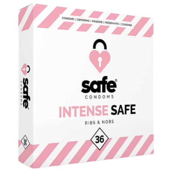 SAFE Intense Safe - Gerippte und Genoppte Kondome (36 Stk.)