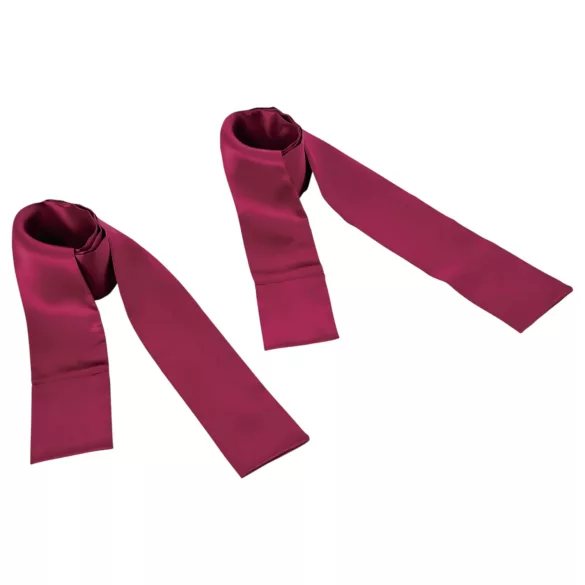 S&M - Rotes Satinband Fesseln Set - 2-teilig