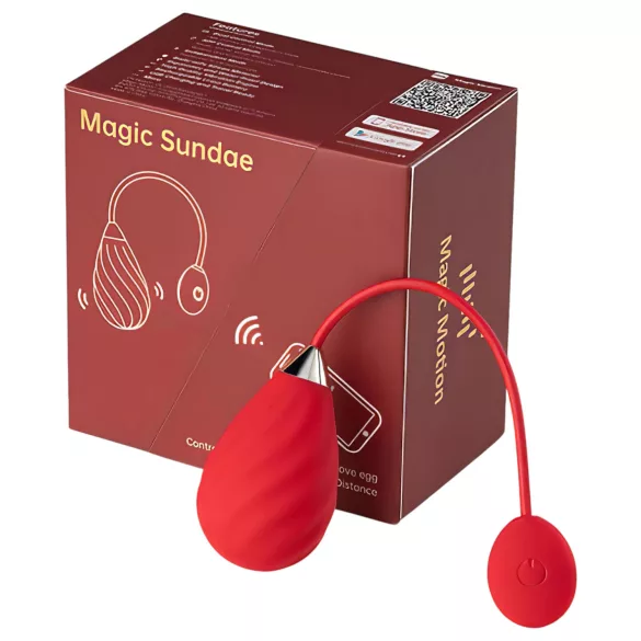 Magic Motion Sundae - App-gesteuertes Vibratorei (rot)