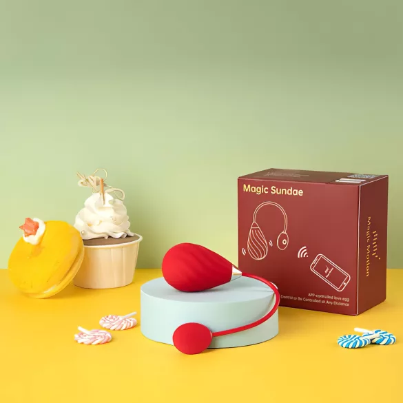 Magic Motion Sundae - App-gesteuertes Vibratorei (rot)