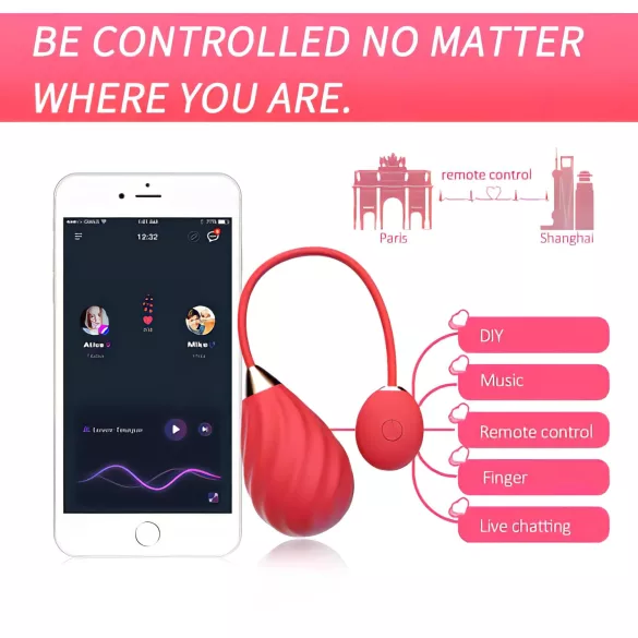 Magic Motion Sundae - App-gesteuertes Vibratorei (rot)