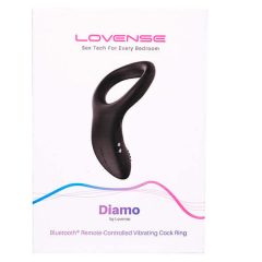   LOVENSE Diamo - intelligenter wiederaufladbarer vibrierender Penisring (schwarz)
